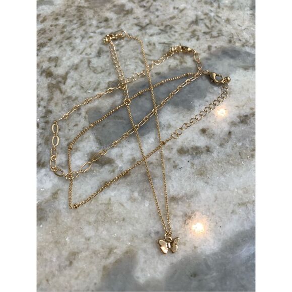 Butterfly Anklet Gold Chains #mom #beach - Picture 4 of 4